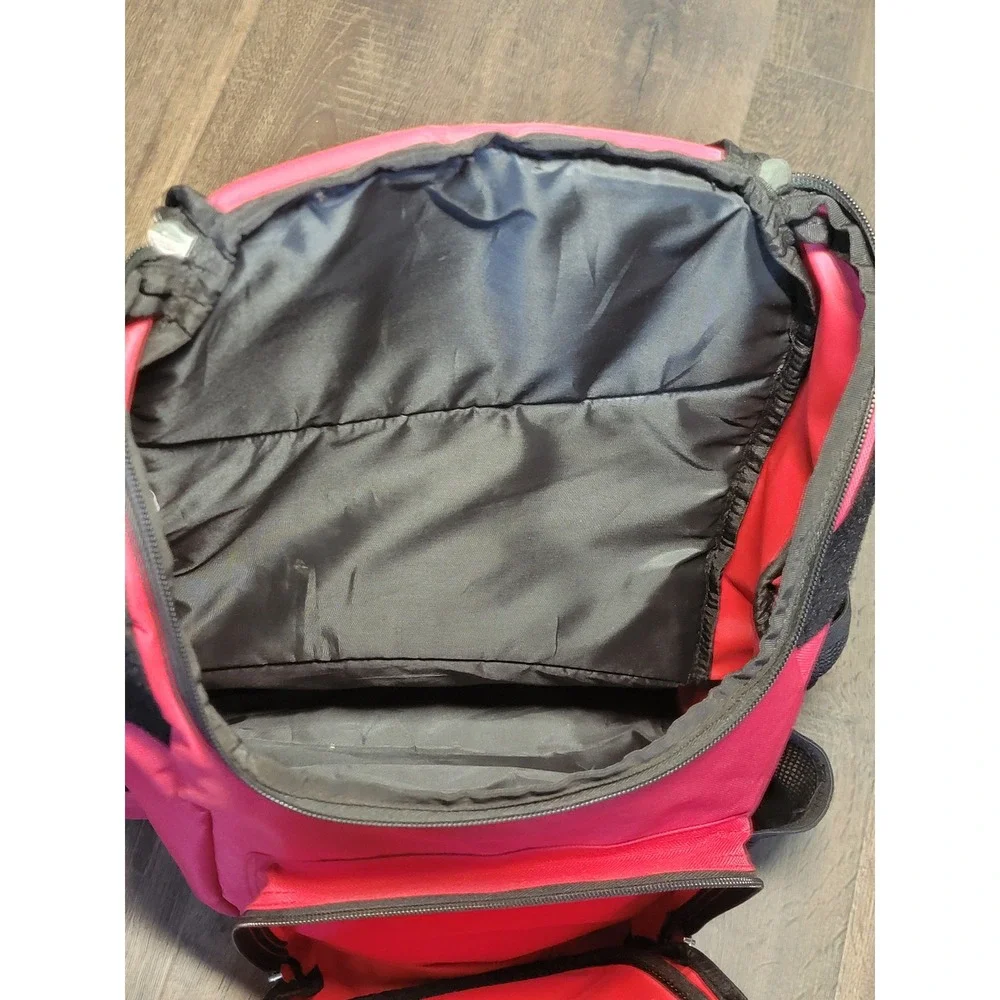 Rawlings Baseball Backpack Red Black Travel Gear Equipment Bag School Gym‎